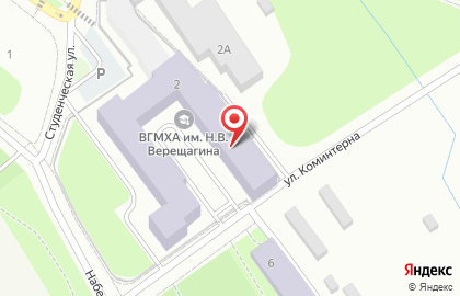ВГМХА на улице Коминтерна на карте