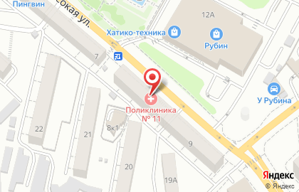 Городская поликлиника №2 в Кировском районе на карте