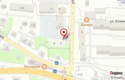 Автостоянка в Калининграде на карте