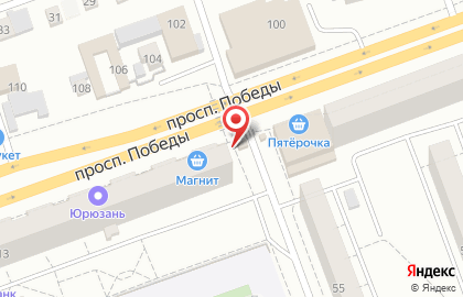 Киоск по продаже печатной продукции Вечерний Челябинск в Калининском районе на карте