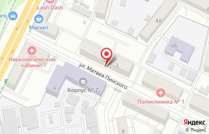 Центр общественной безопасности на улице Матвея Пинского на карте