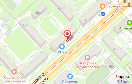 Парикмахерская Полина на улице Богдана Хмельницкого на карте