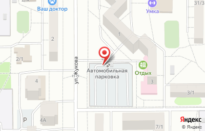 Автостоянка в Челябинске на карте