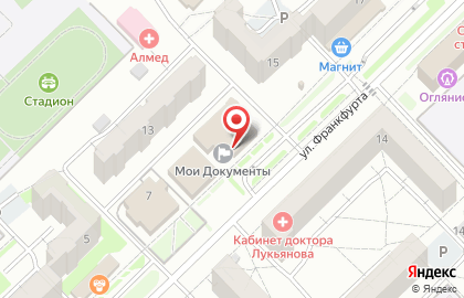 Городское управление развития территории в Центральном районе на карте