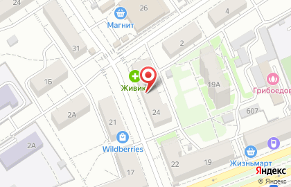 Магазин Красное & Белое на улице Бородина, 24 на карте