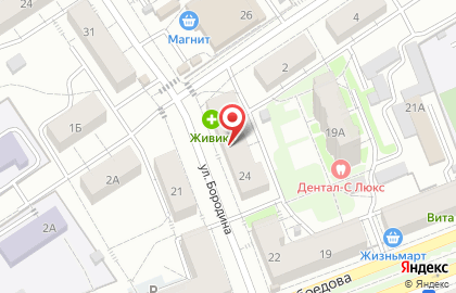 Магазин Красное & Белое на улице Бородина, 24 на карте