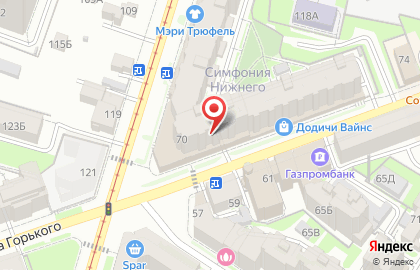 Клиника лазерной эпиляции NovoLaser на улице Максима Горького на карте