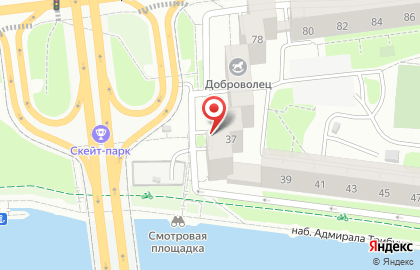 Управление капитального строительства на набережной Адмирала Трибуца на карте