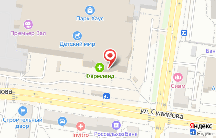 Фирменный магазин Samsung на улице Сулимова на карте