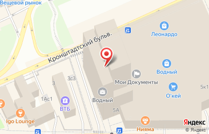 Магазин парфюмерии и косметики Л`Этуаль на метро Водный стадион на карте