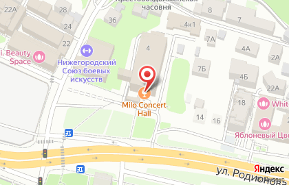 Ночной клуб Milo Concert Hall в Нижегородском районе на карте