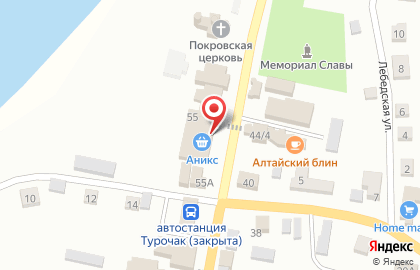 Продуктовый супермаркет Аникс на Советской улице на карте