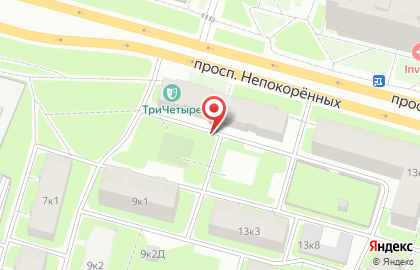 НИВА 4х4 на проспекте Непокорённых на карте