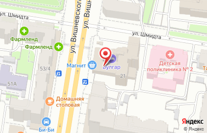 Дамский Угодник на улице Вишневского на карте
