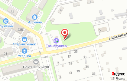 Трансбункер в Гаражном проезде на карте