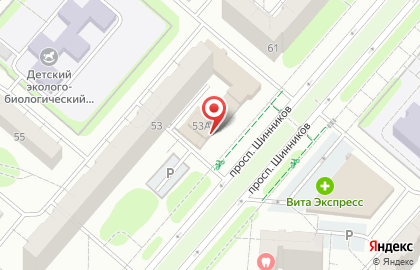 Банкомат Банк ЗЕНИТ на проспекте Шинников на карте