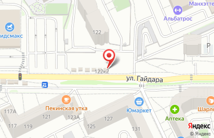 Салон связи МегаФон на улице Гайдара на карте