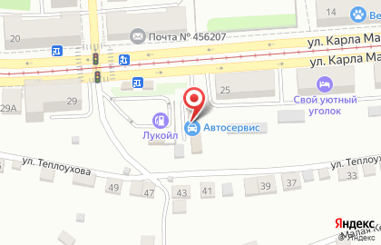 Шиномонтажная мастерская в Челябинске на карте