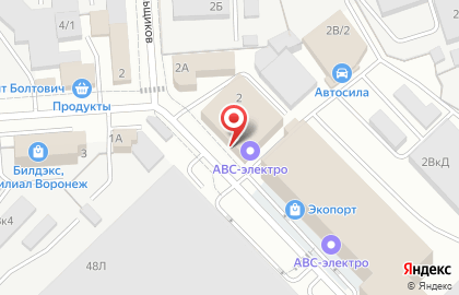 Магазин Автомиг в Коминтерновском районе на карте