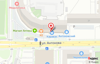 Банкомат СберБанк на улице Антонова, 47 на карте