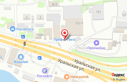Магазин Солнышко на Уральской улице на карте