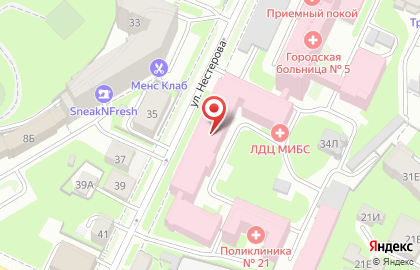 Городская клиническая больница №5 на улице Нестерова на карте
