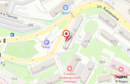 Дискаунтер цветов iRose на улице Калинина на карте