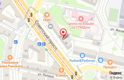 Магазин нижнего белья и чулочно-носочных изделий Соблазн на Советском проспекте на карте