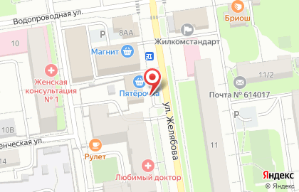Сеть супермаркетов Пятёрочка на улице Желябова на карте