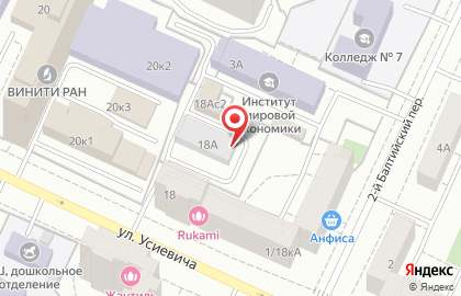 Банкомат МИнБанк на улице Усиевича на карте