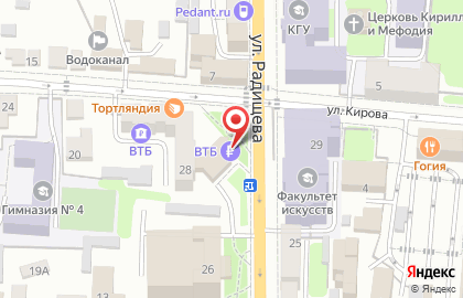 Банк ВТБ на улице Радищева, 28 на карте