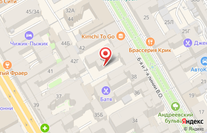 Ресторан Теремок на 7-й линии В.О., 42 на карте