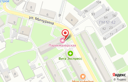 Парикмахерская Жемчужина на улице Мичурина на карте