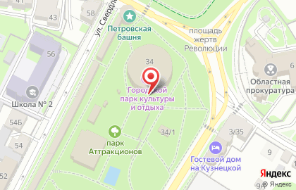 Городской парк культуры и отдыха им. А.С. Пушкина на карте