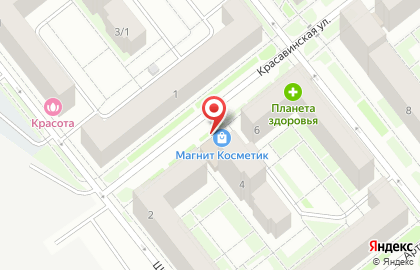 Супермаркет Магнит у дома в Перми на карте