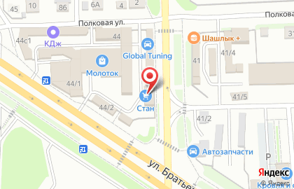 Компания по производству профнастила, металлочерепицы и металлосайдинга Стан на улице Братьев Кашириных на карте