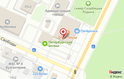 Супермаркет Магнит в Калининском районе на карте
