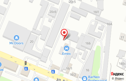 Магазин автозапчастей Emex на улице Ермолова на карте