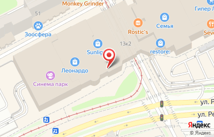 Супермаркет цифровой и бытовой техники DNS в Свердловском районе на карте