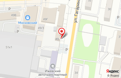 Торговый дом Континент на улице Гагарина на карте