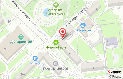 Фирменный магазин кондитерских изделий Славянка на улице Ленинградской на карте