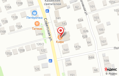 Кафе в Казани на карте