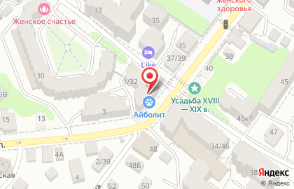 Ветеринарная клиника Айболит на Смоленской улице на карте
