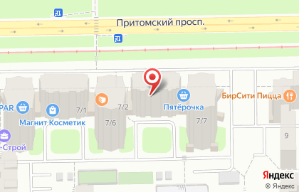 Супермаркет Ярче! на Притомском проспекте на карте