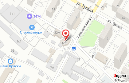 Магазин у дома Бристоль на Туркменской улице на карте