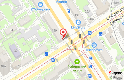 Супермаркет Ярче! в Октябрьском районе на карте