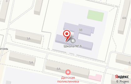 Школа №6 в Челябинске на карте