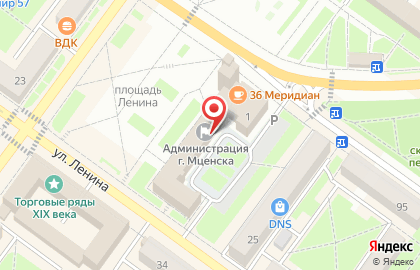 Мценский районный совет народных депутатов на карте