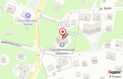 Храм преподобного Серафима Саровского в Светлогорске на карте
