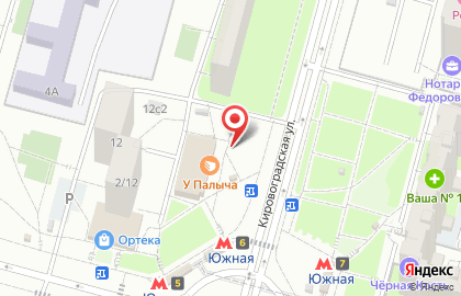 Киоск по продаже фруктов и овощей, район Чертаново Центральное на Днепропетровской улице на карте